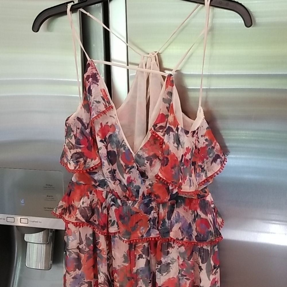 💕ADELYN RAE💕 Boho Pattern Ruffle Maxi Dress - Picture 2 of 12